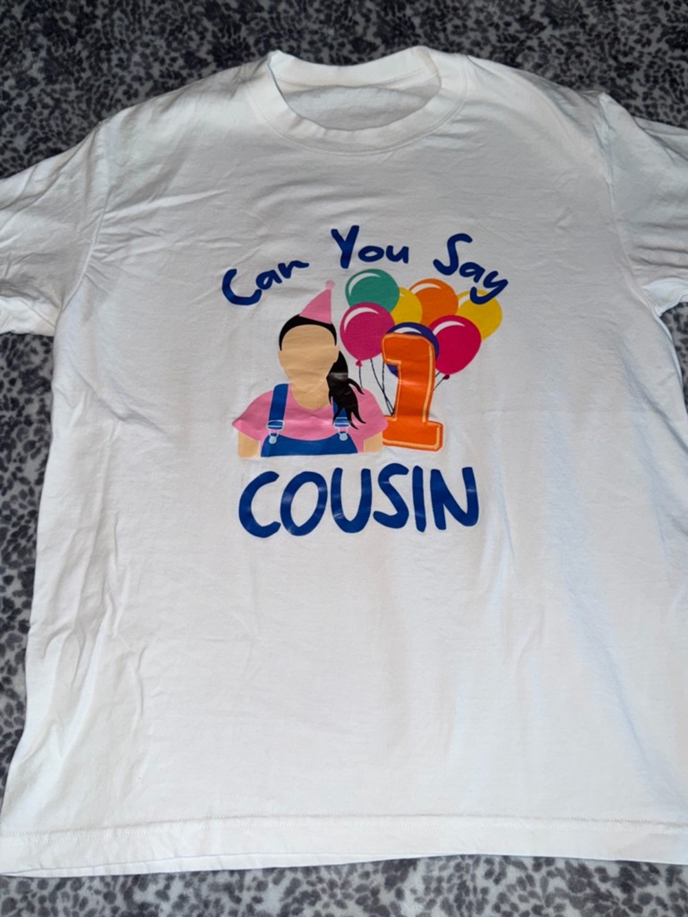 White 'Can You Say 1 Cousin' Graphic Tee - Kids